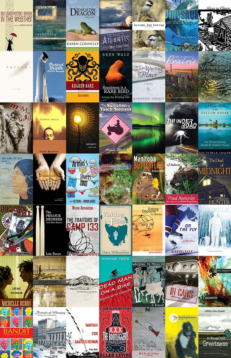 A collage of book covers published by Turnstone Press.